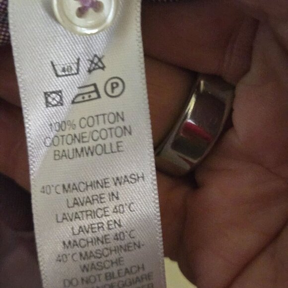 Paul Smith PS Tonic Contrast Blue Pink Sustainable Cotton Shirt Size L - Picture 6 of 6